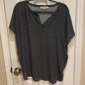 Loft XL Black & White Blouse